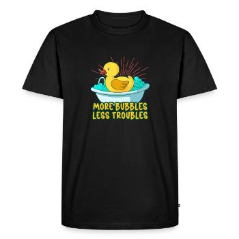 Canards en caoutchouc Canard Duck Lovers Salle de bain - T-shirt Premium bio Homme - noir - Devant - Nico (187cm)