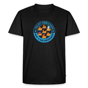 Canards en caoutchouc Canard Duck Lovers Salle de bain - T-shirt Premium bio Homme - noir - Devant - Nico (187cm)