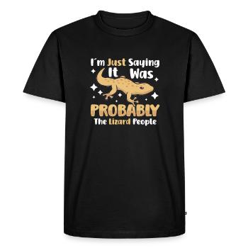 lézard, amoureux du dragon barbu, amoureux des reptiles - T-shirt Premium bio Homme - noir - Devant - Nico (187cm)