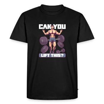 Bodybuilding Powerlifting Weightlifting Fitness - Men's Premium Organic T-Shirt - black - Front - Nico (187cm)