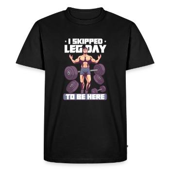 Musculation Powerlifting Haltérophilie Fitness - T-shirt Premium bio Homme - noir - Devant - Nico (187cm)