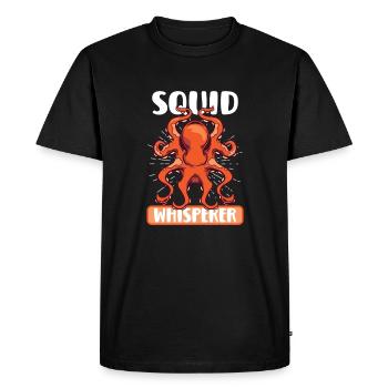 Amoureux des calmars Poulpe Drôle - T-shirt Premium bio Homme - noir - Devant - Nico (187cm)