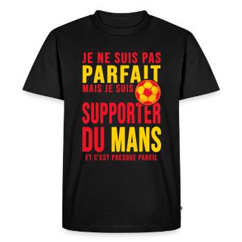 supporter football du mans humour foot équipe - T-shirt Premium bio Homme - noir - Devant - Nico (187cm)