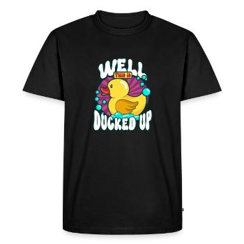 Canards en caoutchouc Canard Duck Lovers Salle de bain - T-shirt Premium bio Homme - noir - Devant - Nico (187cm)
