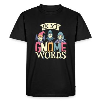 Garden Gnomes Gnome Lover Funny Gnome Gardening - Men's Premium Organic T-Shirt - black - Front - Nico (187cm)