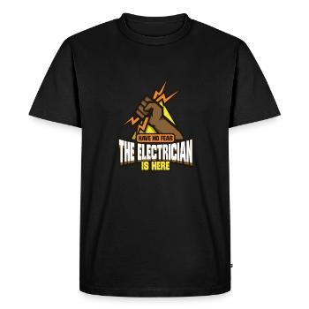 Électricien Ingénieur électricien monteur de lignes Électricien - T-shirt Premium bio Homme - noir - Devant - Nico (187cm)