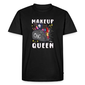 Esthéticienne Maquillage Salon de Soins de Beauté - T-shirt Premium bio Homme - noir - Devant - Nico (187cm)