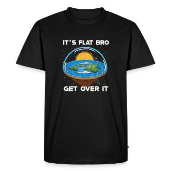 Théorie de la Terre plate Terre plate Armée de la Terre plate Terre - T-shirt Premium bio Homme - noir - Devant - Nico (187cm)