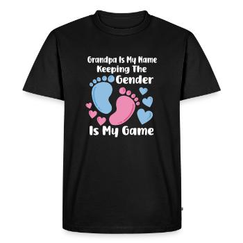Sexe Révéler la grossesse Baby Party - T-shirt Premium bio Homme - noir - Devant - Nico (187cm)