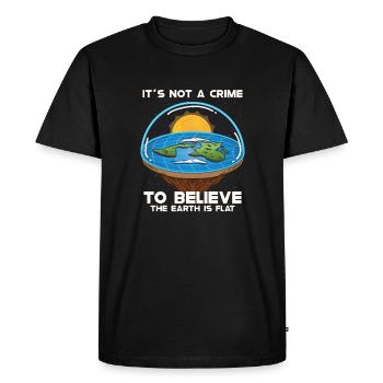 Théorie de la Terre plate Terre plate Armée de la Terre plate Terre - T-shirt Premium bio Homme - noir - Devant - Nico (187cm)
