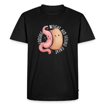 Gastrectomie à la manche Gastrectomie à la manche - T-shirt Premium bio Homme - noir - Devant - Nico (187cm)