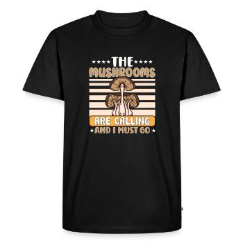 Morels Mushroom Picker Mushroom Farmer Mushroom - T-shirt Premium bio Homme - noir - Devant - Nico (187cm)
