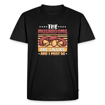Morels Mushroom Picker Mushroom Farmer Mushroom - T-shirt Premium bio Homme - noir - Devant - Nico (187cm)