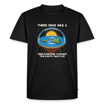 Théorie de la Terre plate Terre plate Armée de la Terre plate Terre - T-shirt Premium bio Homme - noir - Devant - Nico (187cm)