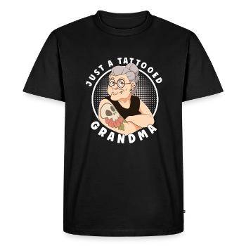 TATOUEUR TATOUEUR GRAND-MÈRE TATTOED TATOUAGES - T-shirt Premium bio Homme - noir - Devant - Nico (187cm)