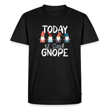Gnomes de jardin Gnome Amant Drôle de Gnome Jardinage - T-shirt Premium bio Homme - noir - Devant - Nico (187cm)