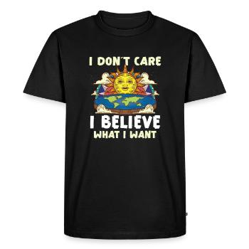 Théorie de la Terre plate Terre plate Armée de la Terre plate Terre - T-shirt Premium bio Homme - noir - Devant - Nico (187cm)