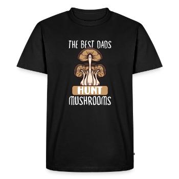 Morilles Cueillette de champignons Champignon fermier - T-shirt Premium bio Homme - noir - Devant - Nico (187cm)