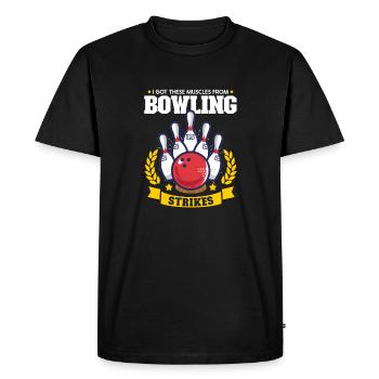Équipe de bowling drôle Bowler Strike idée cadeau - T-shirt Premium bio Homme - noir - Devant - Nico (187cm)