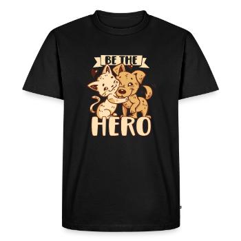 Animal RESCUE ANIMAL RIGHTS RESCUE Animal ADOPTION - Men's Premium Organic T-Shirt - black - Front - Nico (187cm)