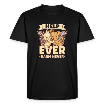 Animal RESCUE ANIMAL RIGHTS RESCUE Animal ADOPTION - Men's Premium Organic T-Shirt - black - Front - Nico (187cm)