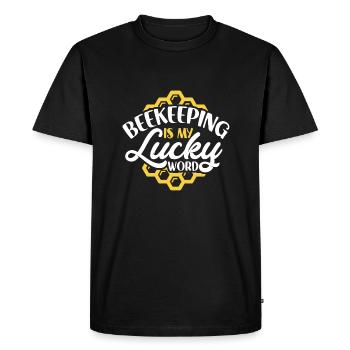 Abeille mellifère Apiculture Apiculteur Apiculture - T-shirt Premium bio Homme - noir - Devant - Nico (187cm)