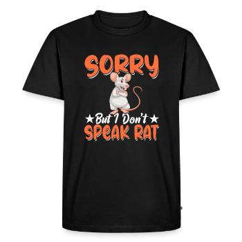 Rat Lover Rat Pet Rodent Mouse Rat Lady - Men's Premium Organic T-Shirt - black - Front - Nico (187cm)