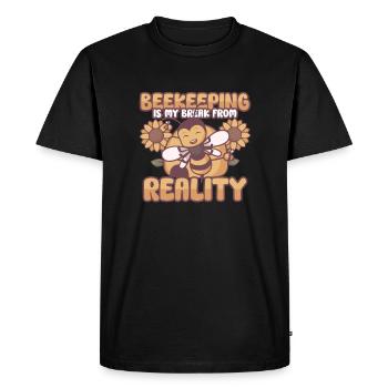 Abeille mellifère Apiculture Apiculteur Apiculture - T-shirt Premium bio Homme - noir - Devant - Nico (187cm)
