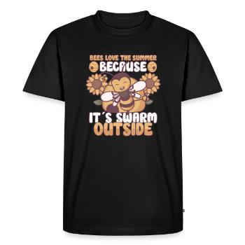 Honey Bee Beekeeping Beekeeper Honeybee Beekeeping - Men's Premium Organic T-Shirt - black - Front - Nico (187cm)