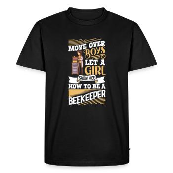 Abeille mellifère Apiculture Apiculteur Apiculture - T-shirt Premium bio Homme - noir - Devant - Nico (187cm)