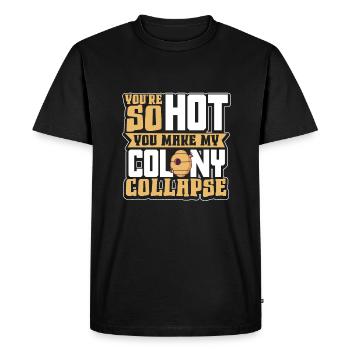 Abeille mellifère Apiculture Apiculteur Apiculture - T-shirt Premium bio Homme - noir - Devant - Nico (187cm)