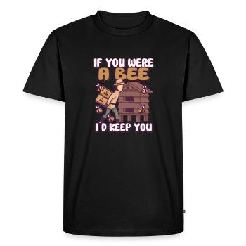 Abeille mellifère Apiculture Apiculteur Apiculture - T-shirt Premium bio Homme - noir - Devant - Nico (187cm)