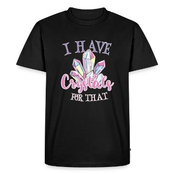 Crystal Healing Crystals and Stones - Men's Premium Organic T-Shirt - black - Front - Nico (187cm)