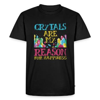 Crystal Healing Crystals and Stones - Men's Premium Organic T-Shirt - black - Front - Nico (187cm)