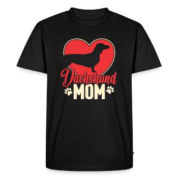 Cadeau Dachshund Mama - T-shirt Premium bio Homme - noir - Devant - Nico (187cm)