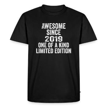 Awesome Since 2019 One Of A Kind 2019 Gift - Men's Premium Organic T-Shirt - black - Front - Nico (187cm)