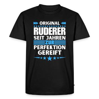 Rowers matured to perfection - Men's Premium Organic T-Shirt - black - Front - Nico (187cm)