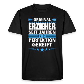 Les éducateurs ont mûri jusqu’à la perfection - T-shirt Premium bio Homme - noir - Devant - Nico (187cm)