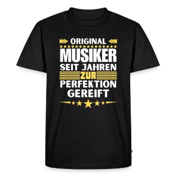 Musicians Matured to Perfection - Men's Premium Organic T-Shirt - black - Front - Nico (187cm)