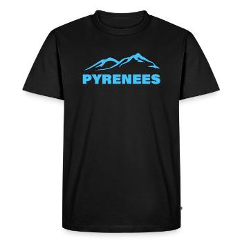 PYRÉNÉES - T-shirt Premium bio Homme - noir - Devant - Nico (187cm)