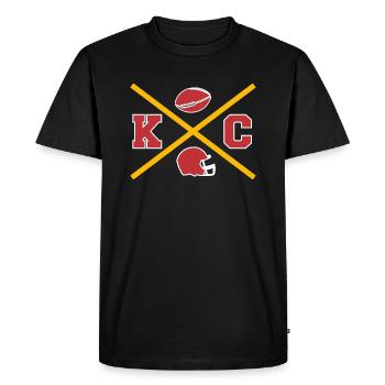 Croix de Kansas City - T-shirt Premium bio Homme - noir - Devant - Nico (187cm)