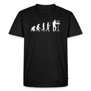 3d printer printing evolution for three D maker - Men's Premium Organic T-Shirt - black - Front - Nico (187cm)