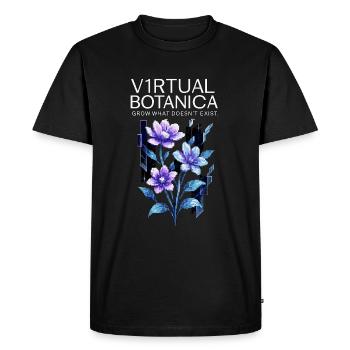 V1RTUAL BOTANICA – Bloom Beyond Reality - Men's Premium Organic T-Shirt - black - Front - Nico (187cm)