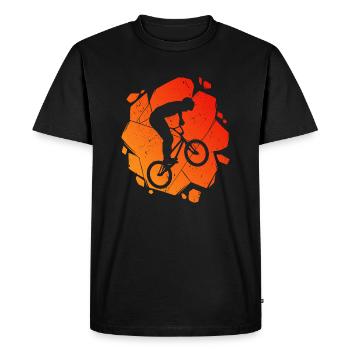 BMX Vélo Freestyle Vélo BMX Rider - T-shirt Premium bio Homme - noir - Devant - Nico (187cm)