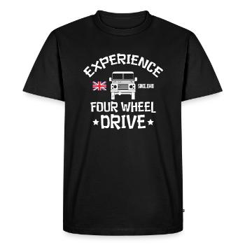 Expérience Landy à quatre roues motrices - T-shirt Premium bio Homme - noir - Devant - Nico (187cm)