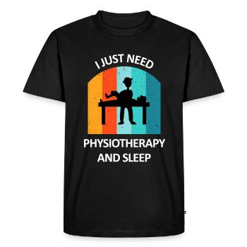 Physiothérapeute Cadeau humoristique disant drôle - T-shirt Premium bio Homme - noir - Devant - Nico (187cm)