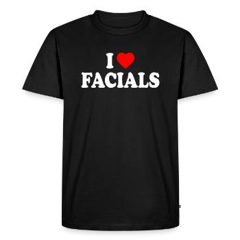 I love facials - Men's Premium Organic T-Shirt - black - Front - Nico (187cm)