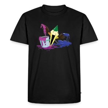Pinceau Couleur Stylo Peintre Artiste Cadeau - T-shirt Premium bio Homme - noir - Devant - Nico (187cm)
