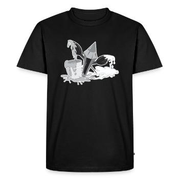 Brush Color Pen Painter Artist Gift - Men's Premium Organic T-Shirt - black - Front - Nico (187cm)
