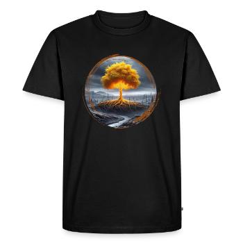 Arbre D'or - T-shirt Premium bio Homme - noir - Devant - Nico (187cm)